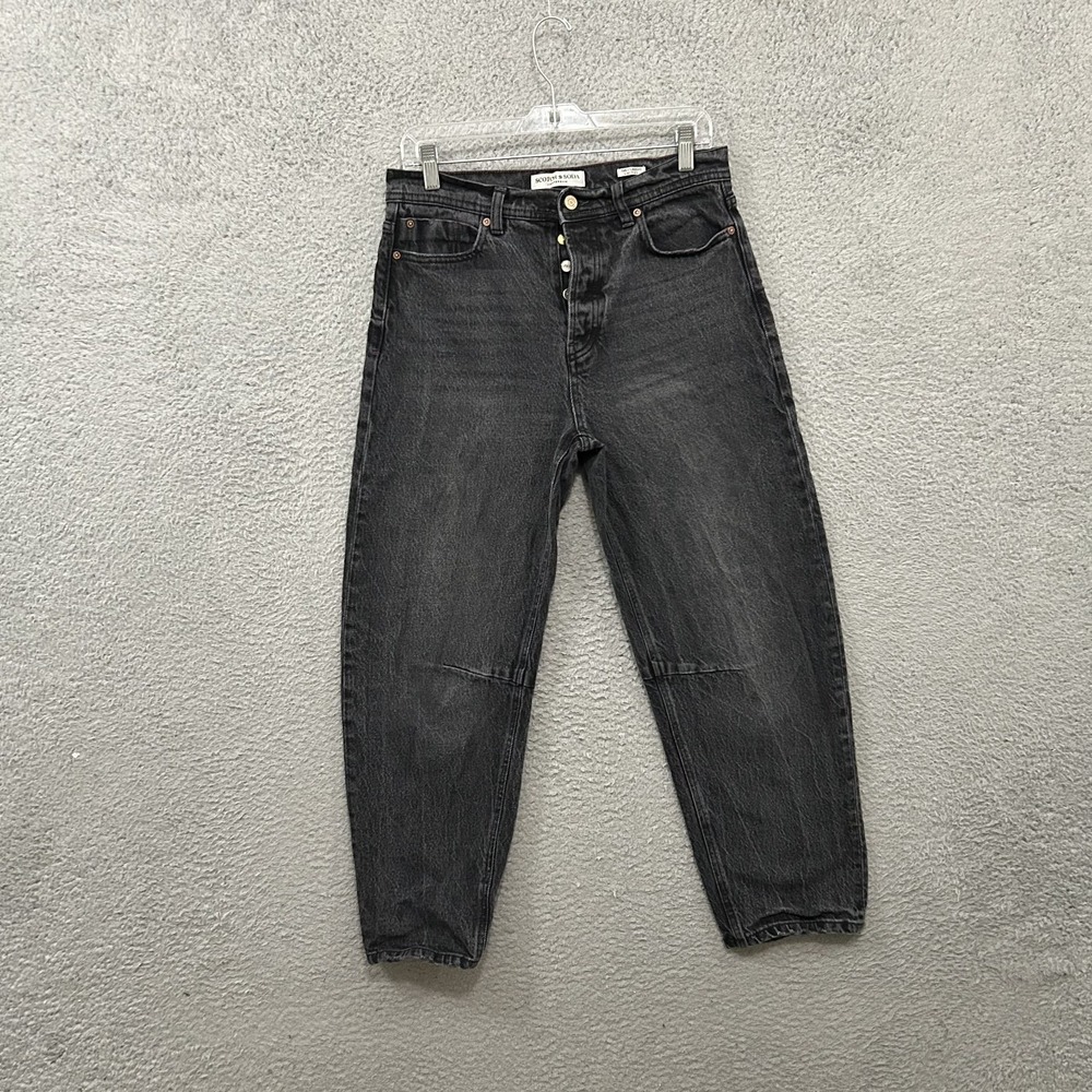 Scotch Soda Jeans Womens 6 / 28 Black Denim The Current L'actuel Barrel Cropped